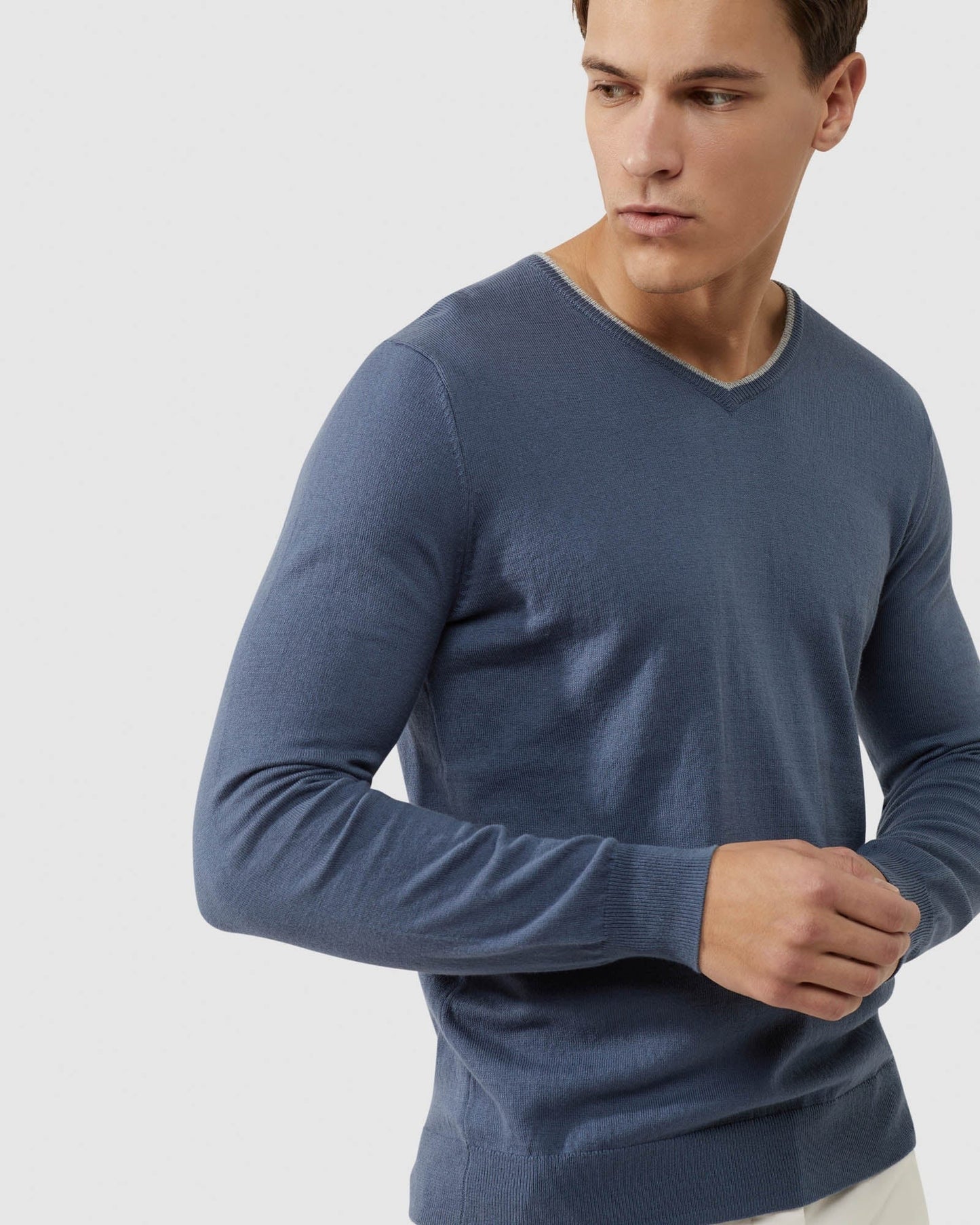 Lenny V Neck Cashmere Blend Pullovr
