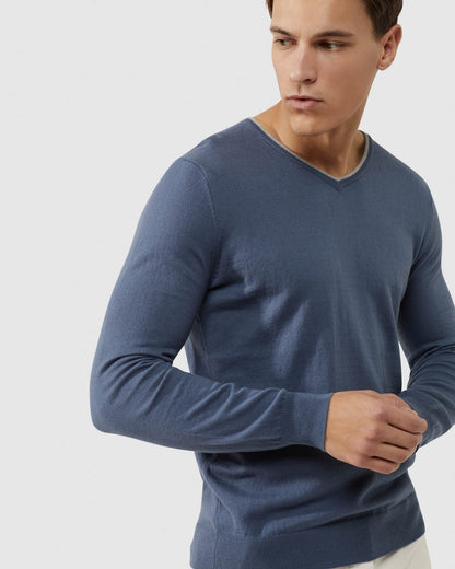 Lenny V Neck Cashmere Blend Pullovr