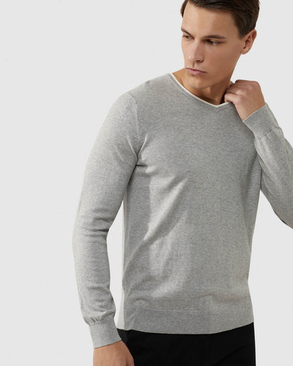 Lenny V Neck Cashmere Blend Pullovr