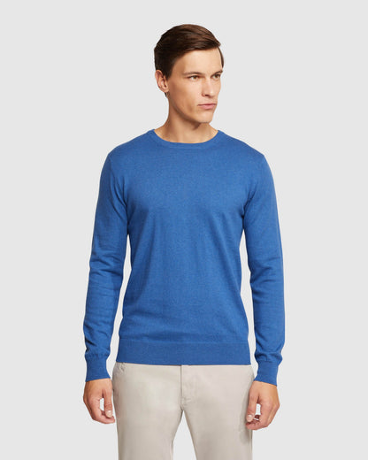 Crew Neck Cotton Cashmere Pullvr