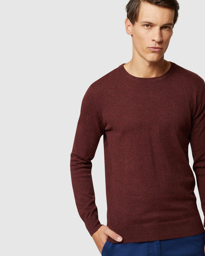 Crew Neck Cotton Cashmere Pullvr