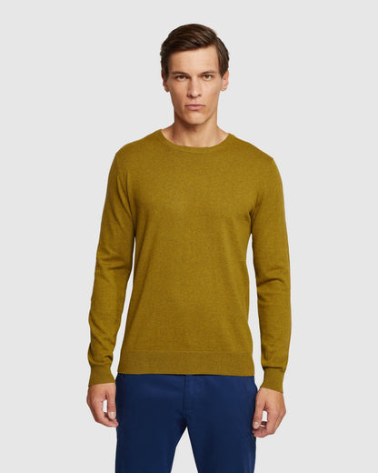 Crew Neck Cotton Cashmere Pullvr