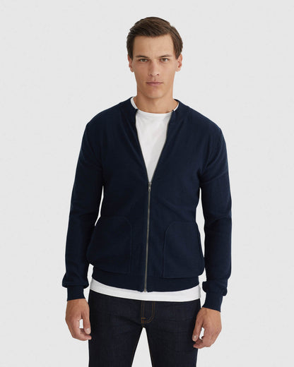 Ryan Cotton Blend Knit Zip Top