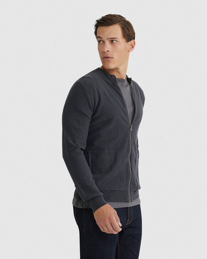 Ryan Cotton Blend Knit Zip Top