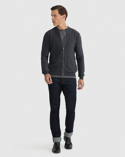Ryan Cotton Blend Knit Zip Top
