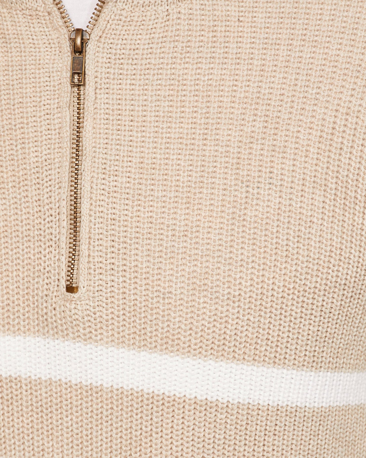 Jack Knitted Stripe Zip Up Sweater