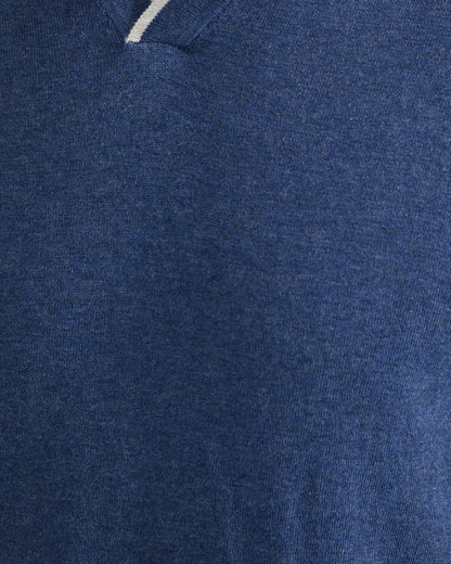 Reiss Tipping Collar Long Sleeve Polo