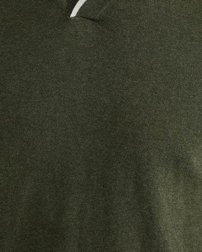 Reiss Tipping Collar Long Sleeve Polo
