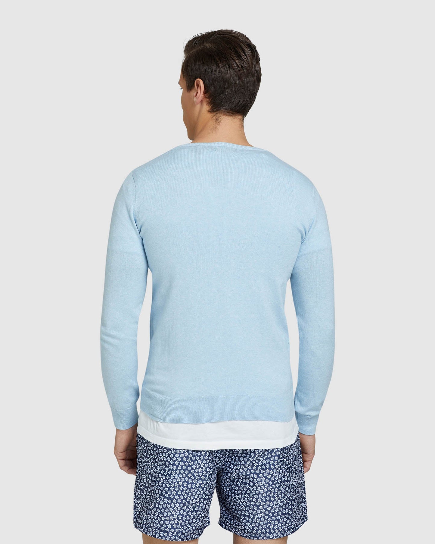 Cotton Cashmere V-Neck Pullover