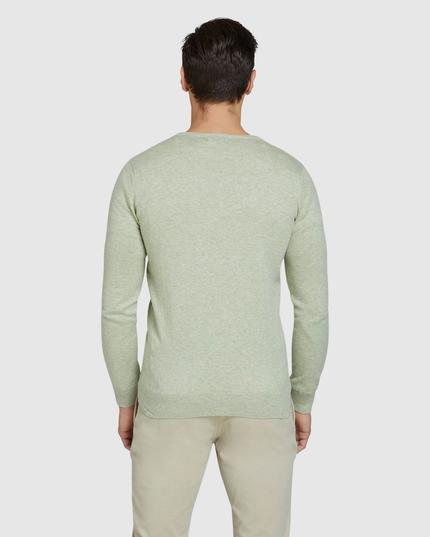 Cotton Cashmere V-Neck Pullover