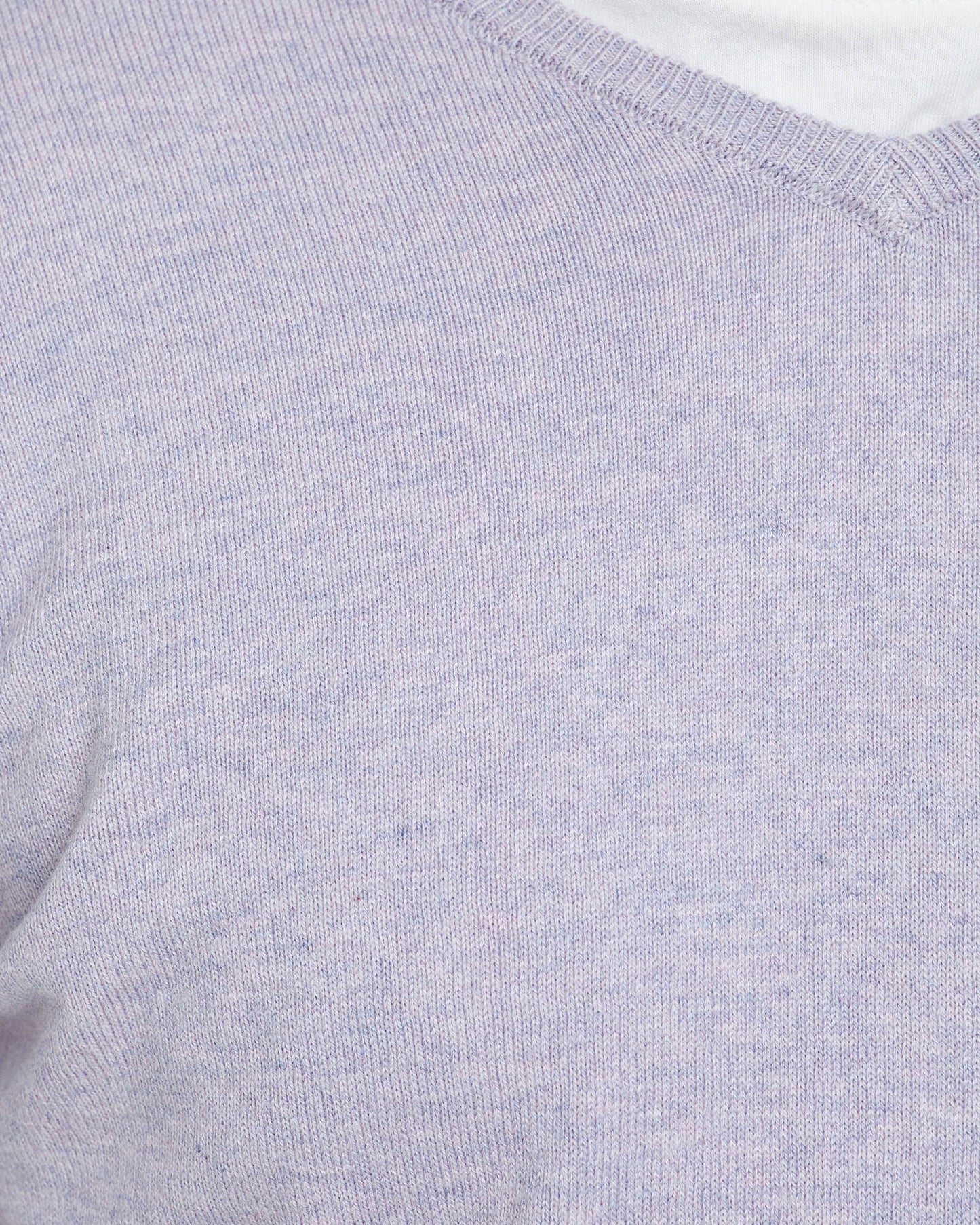 Cotton Cashmere V-Neck Pullover