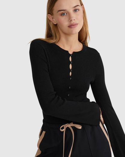 Elka Henley Knit Top