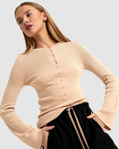 Elka Henley Knit Top