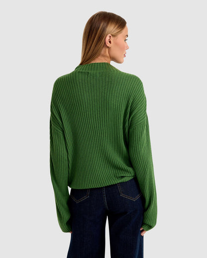 Sierra Knit Top With Contrast Stitch