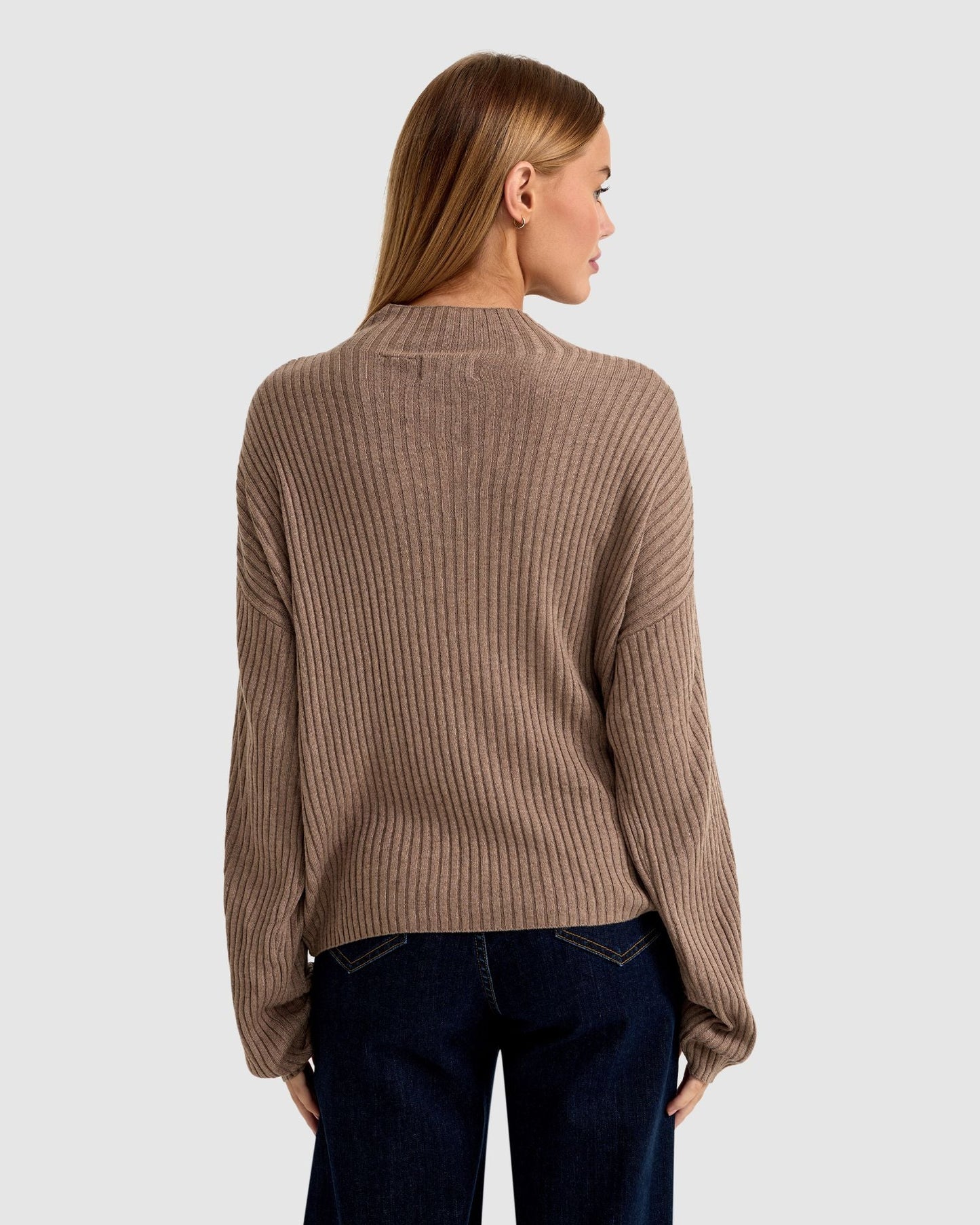 Sierra Knit Top With Contrast Stitch