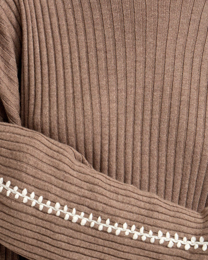 Sierra Knit Top With Contrast Stitch