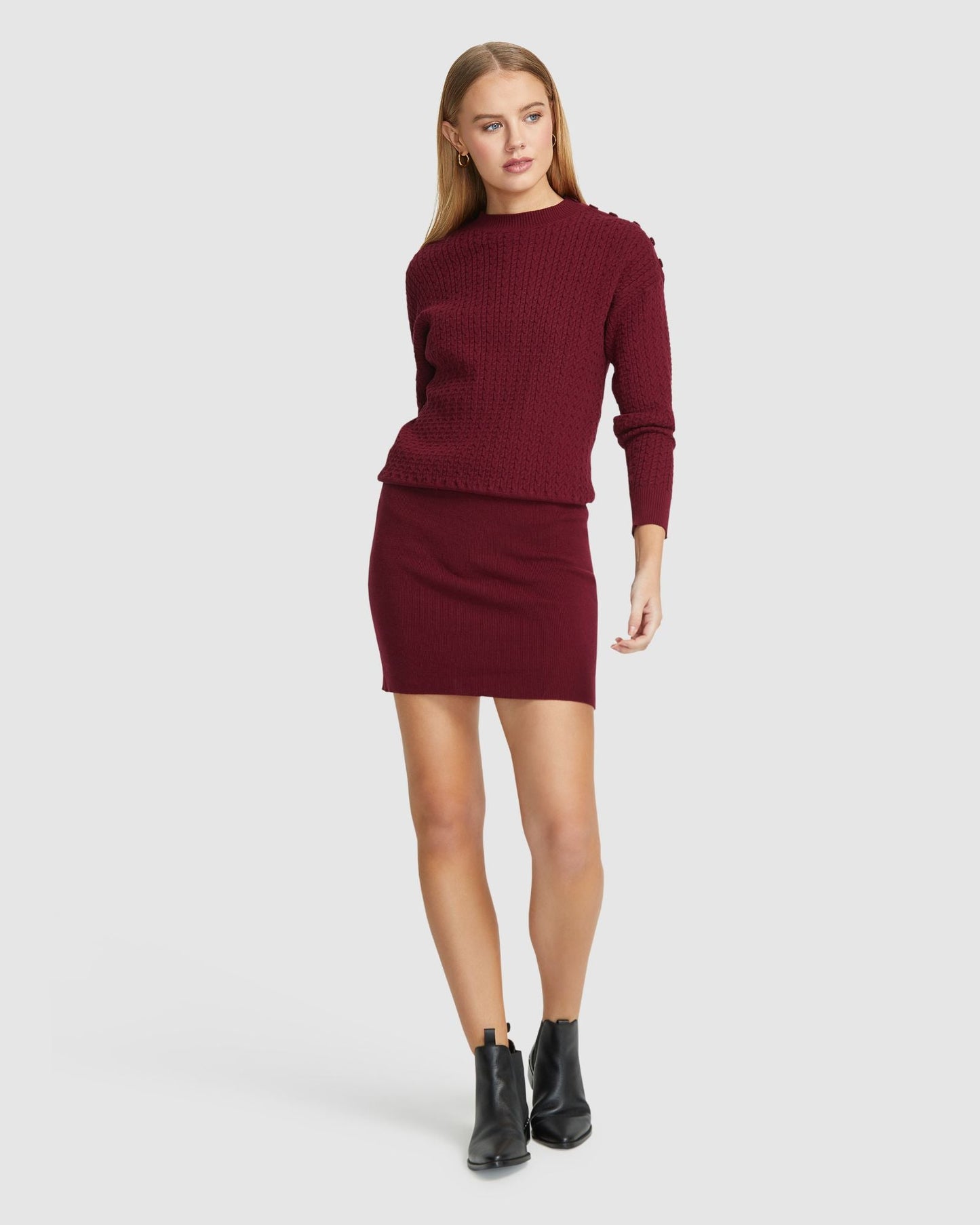 Reba Cable Mini Dress