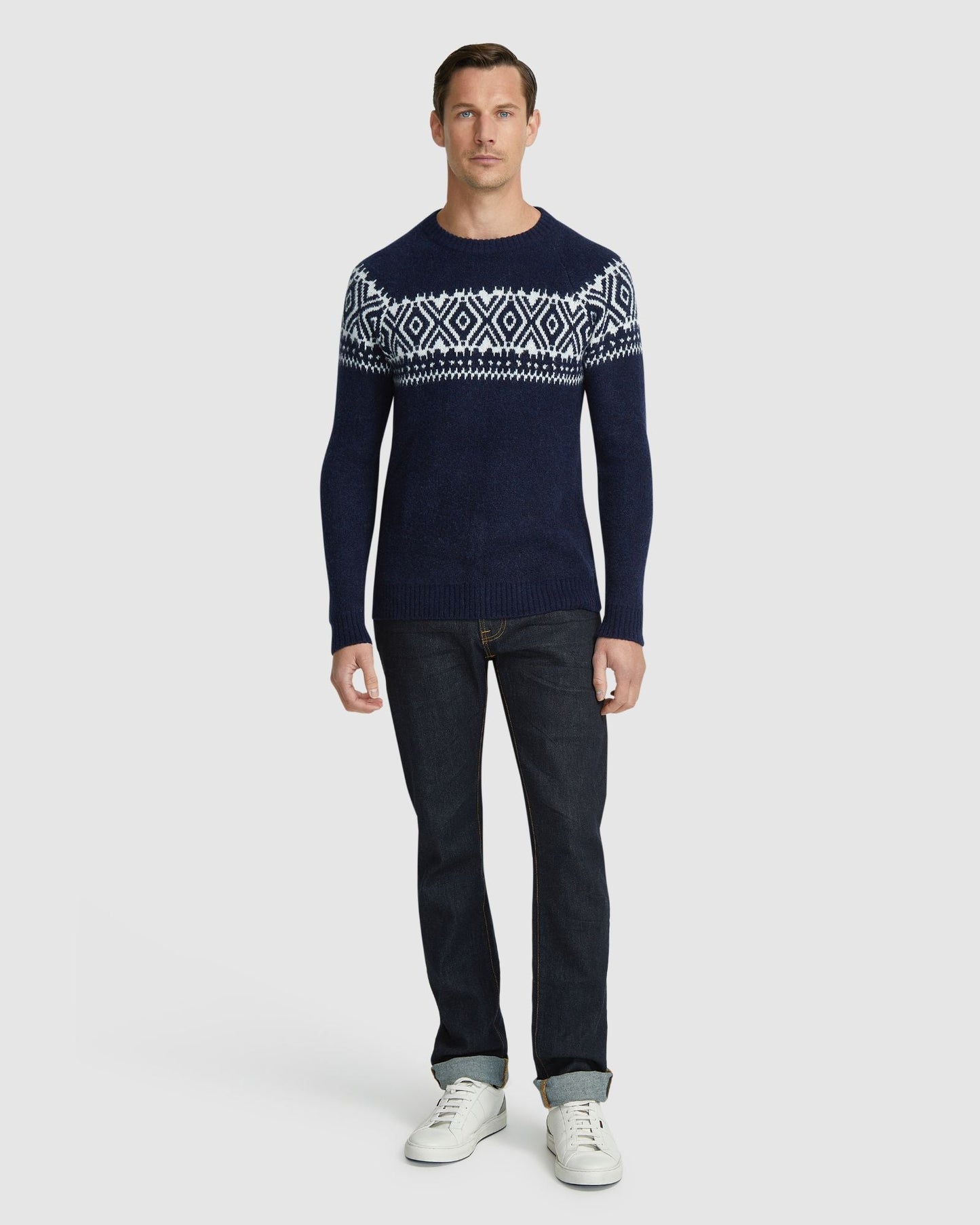 Lachie Pattern Crew Neck Knit Top
