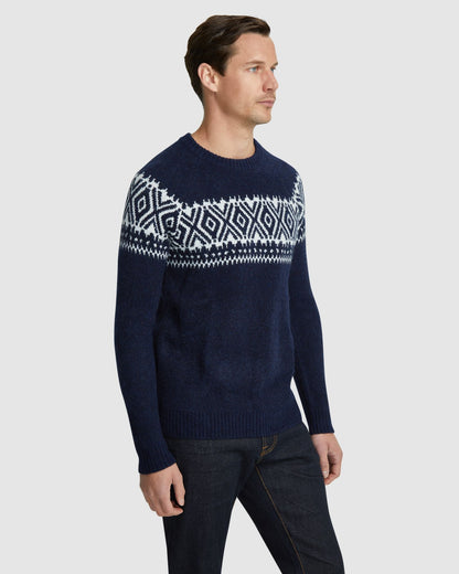 Lachie Pattern Crew Neck Knit Top