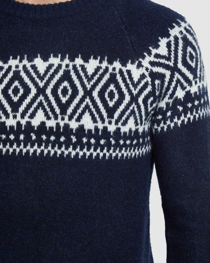 Lachie Pattern Crew Neck Knit Top