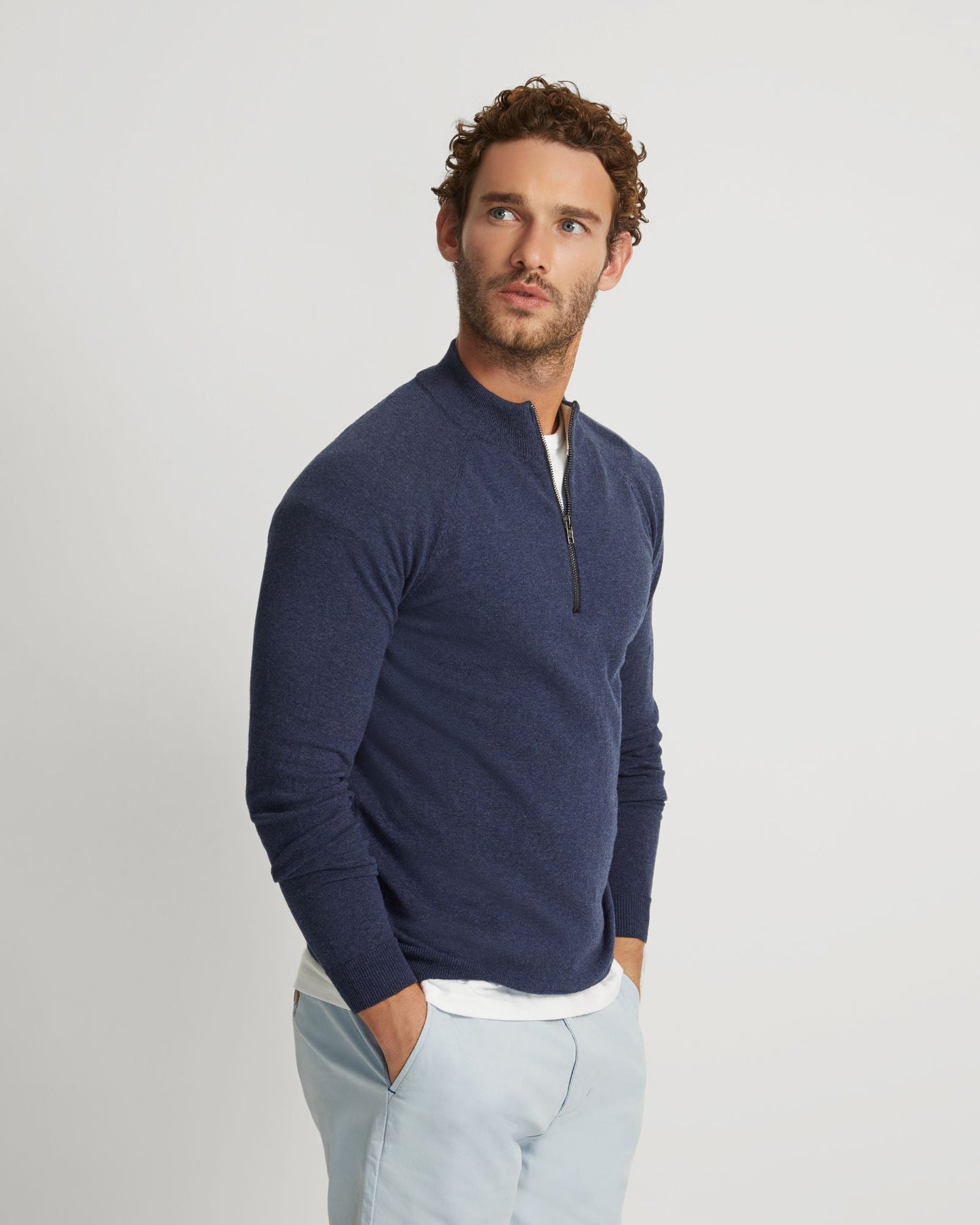 Perry Zip Collar Knit Top