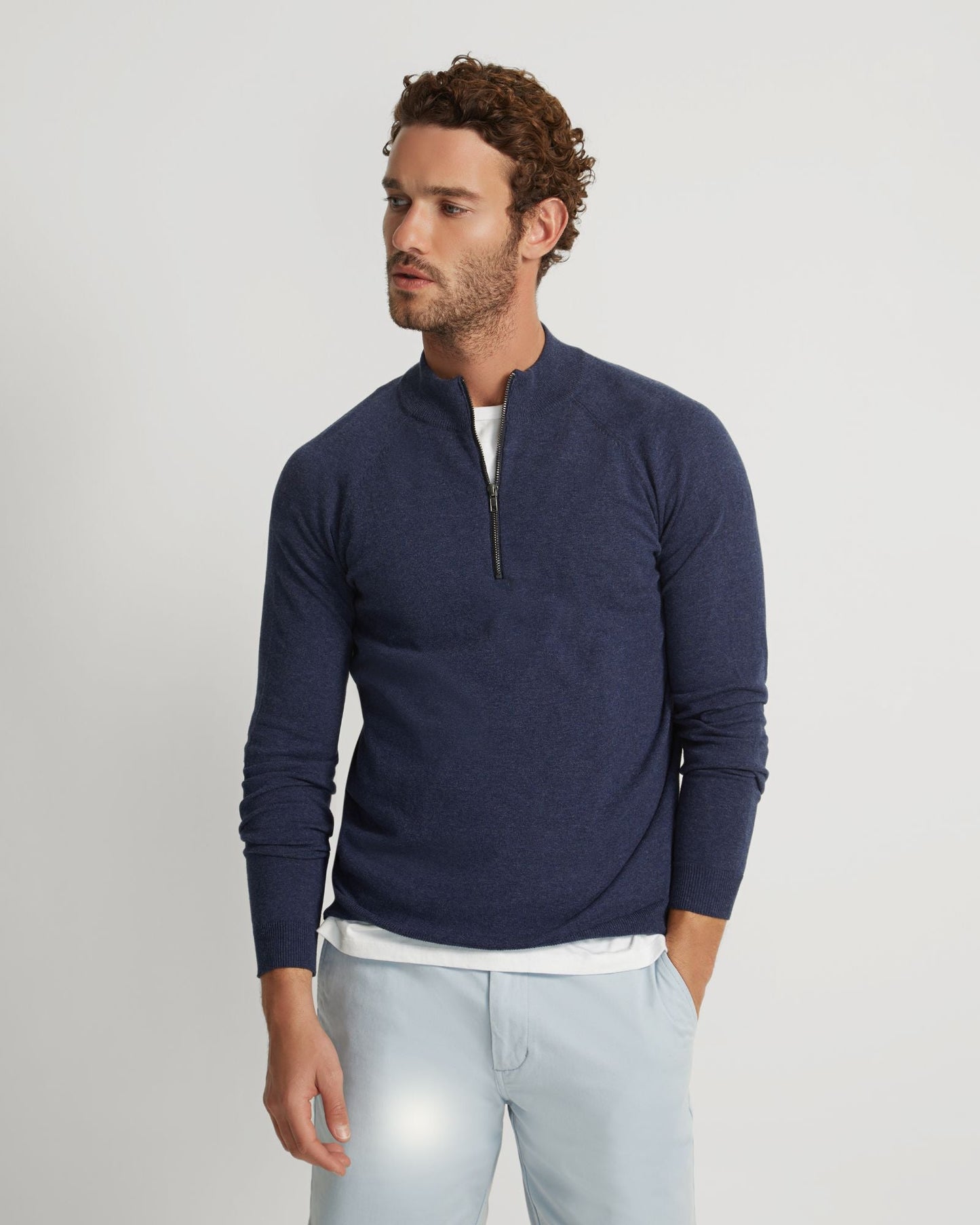 Perry Zip Collar Knit Top