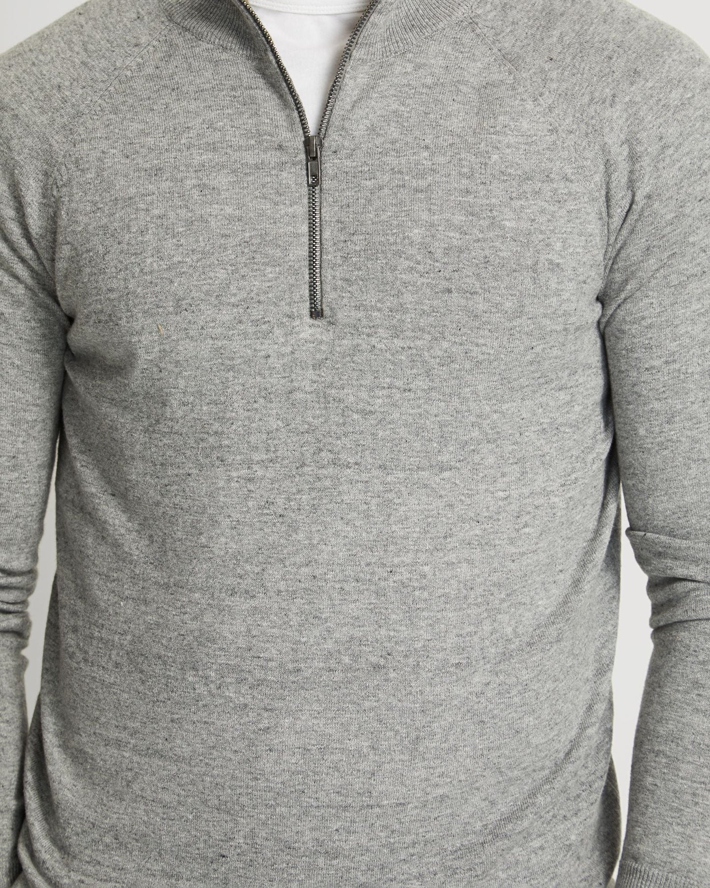 Perry Zip Collar Knit Top