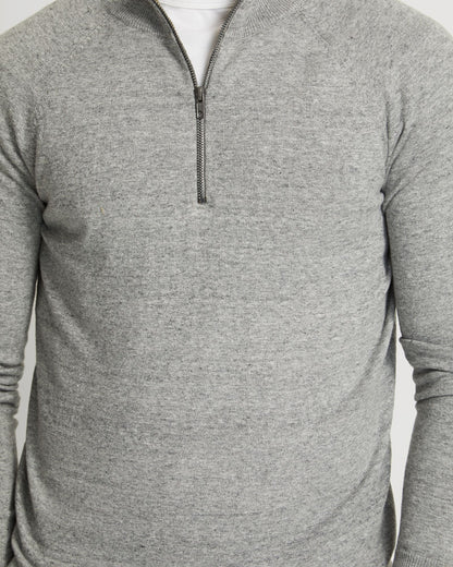 Perry Zip Collar Knit Top