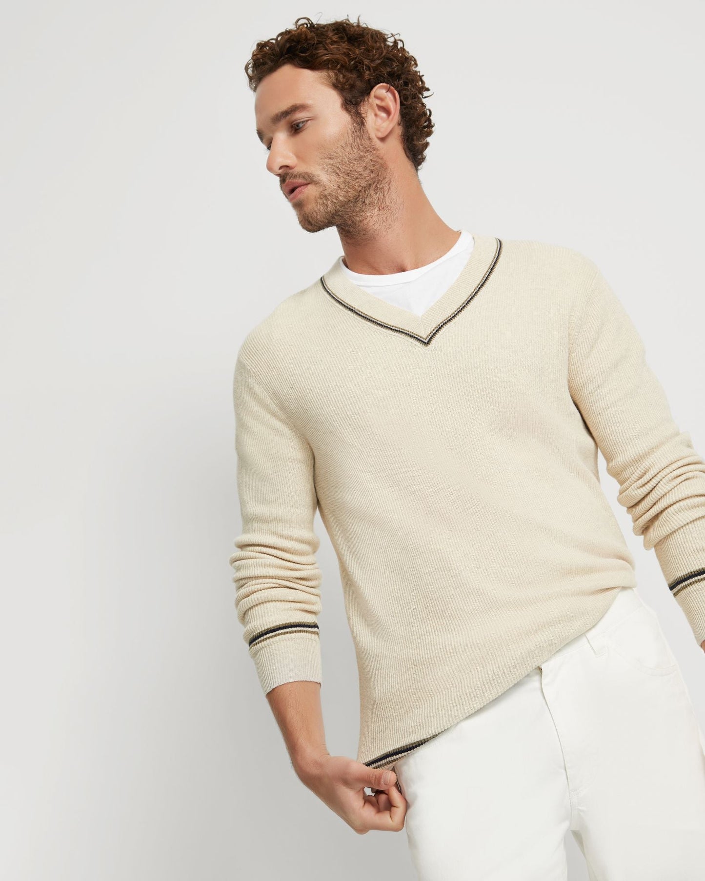 Bruno Cashmere Blend V-Neck Top