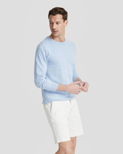 Basic Crew Neck Cashmere Blend Top