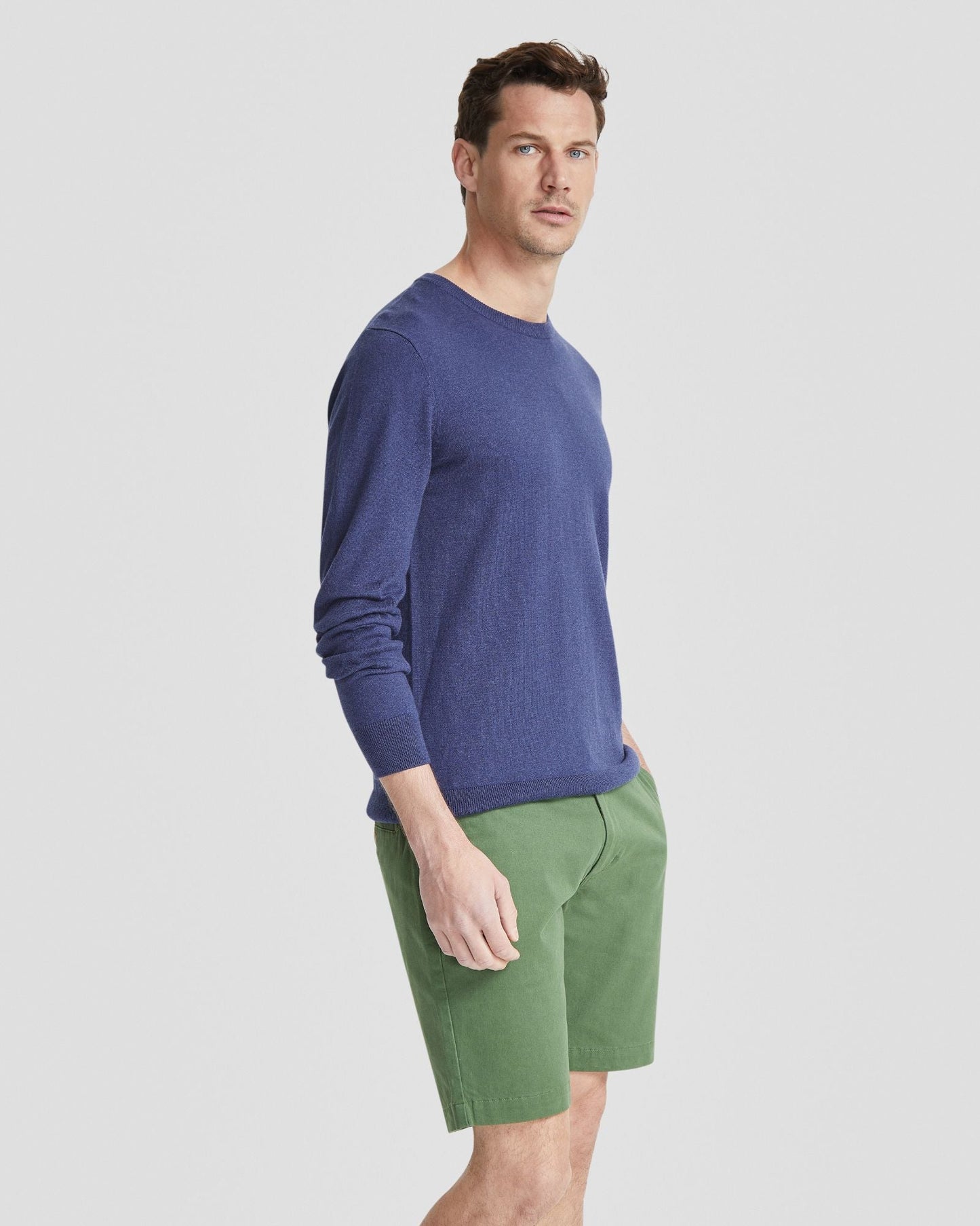 Basic Crew Neck Cashmere Blend Top