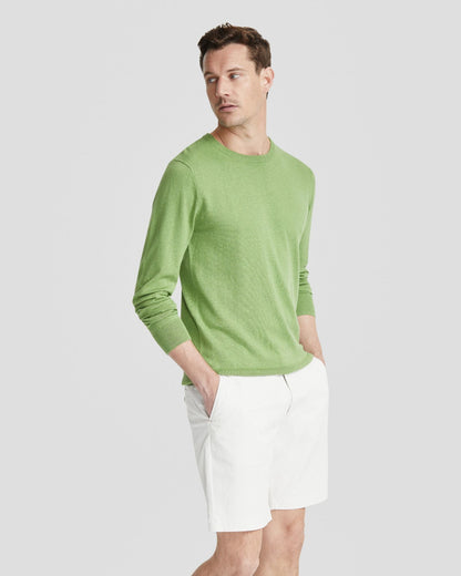Basic Crew Neck Cashmere Blend Top