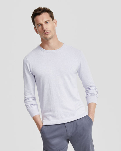 Basic Crew Neck Cashmere Blend Top