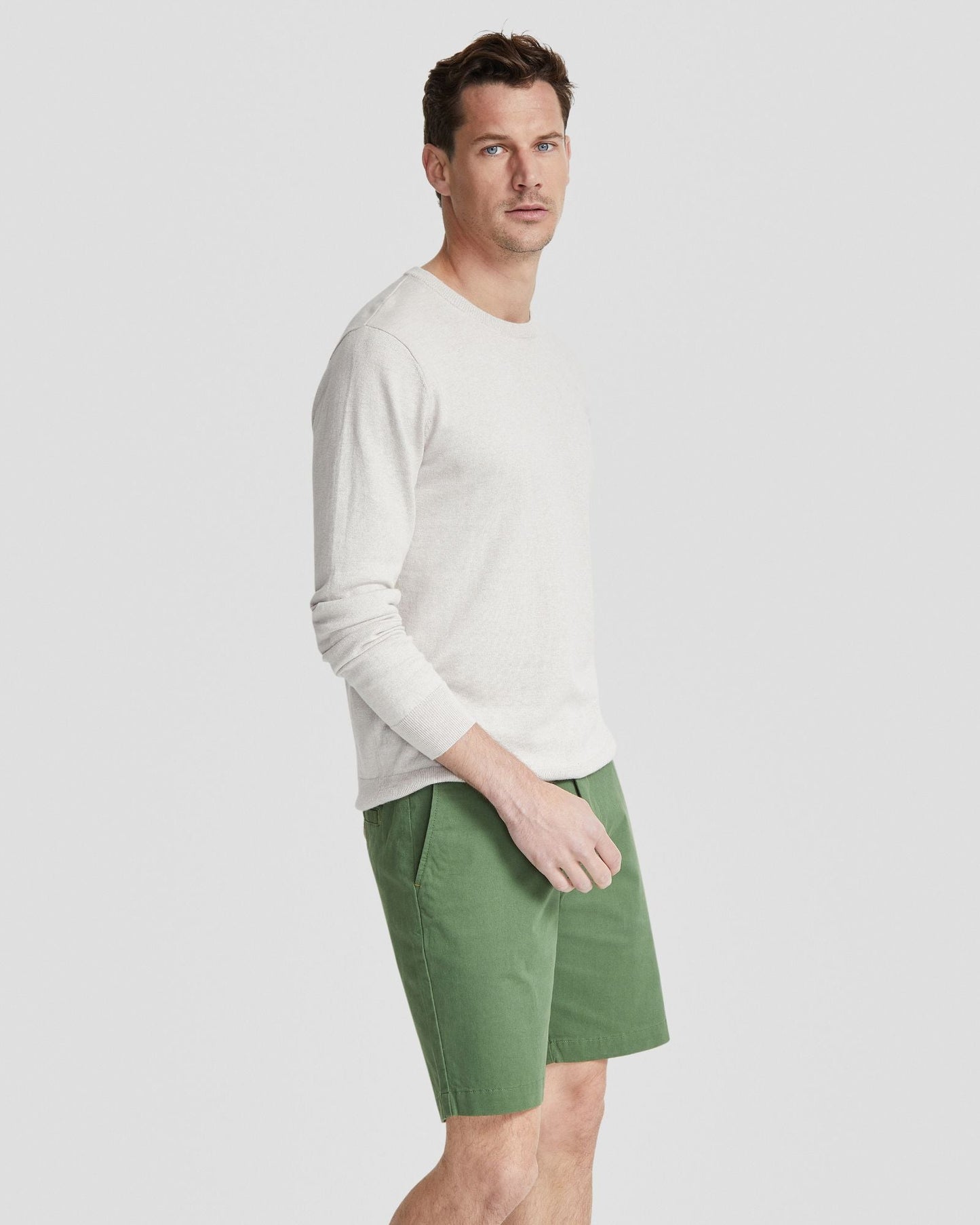 Basic Crew Neck Cashmere Blend Top