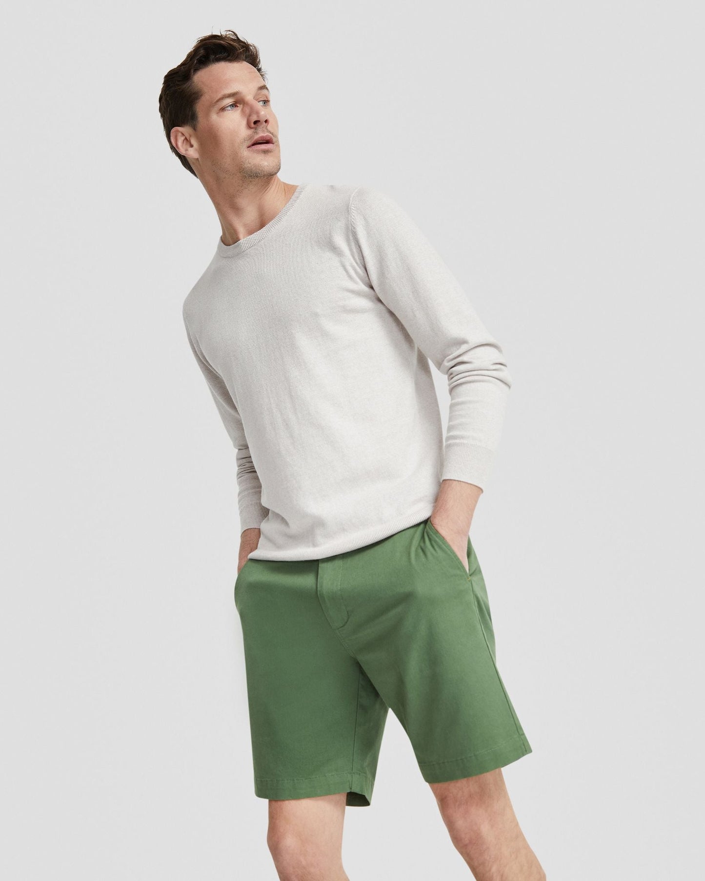 Basic Crew Neck Cashmere Blend Top