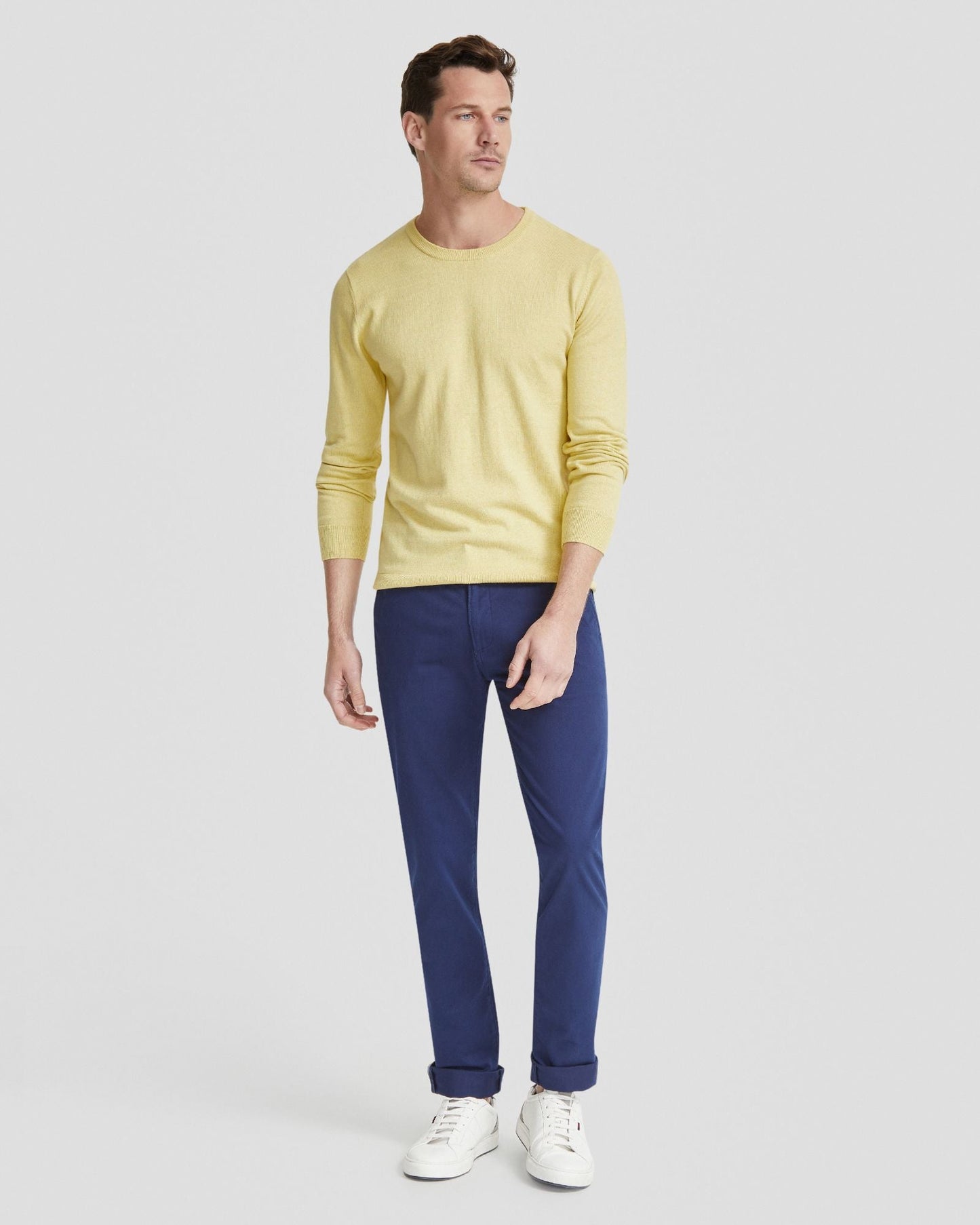 Basic Crew Neck Cashmere Blend Top