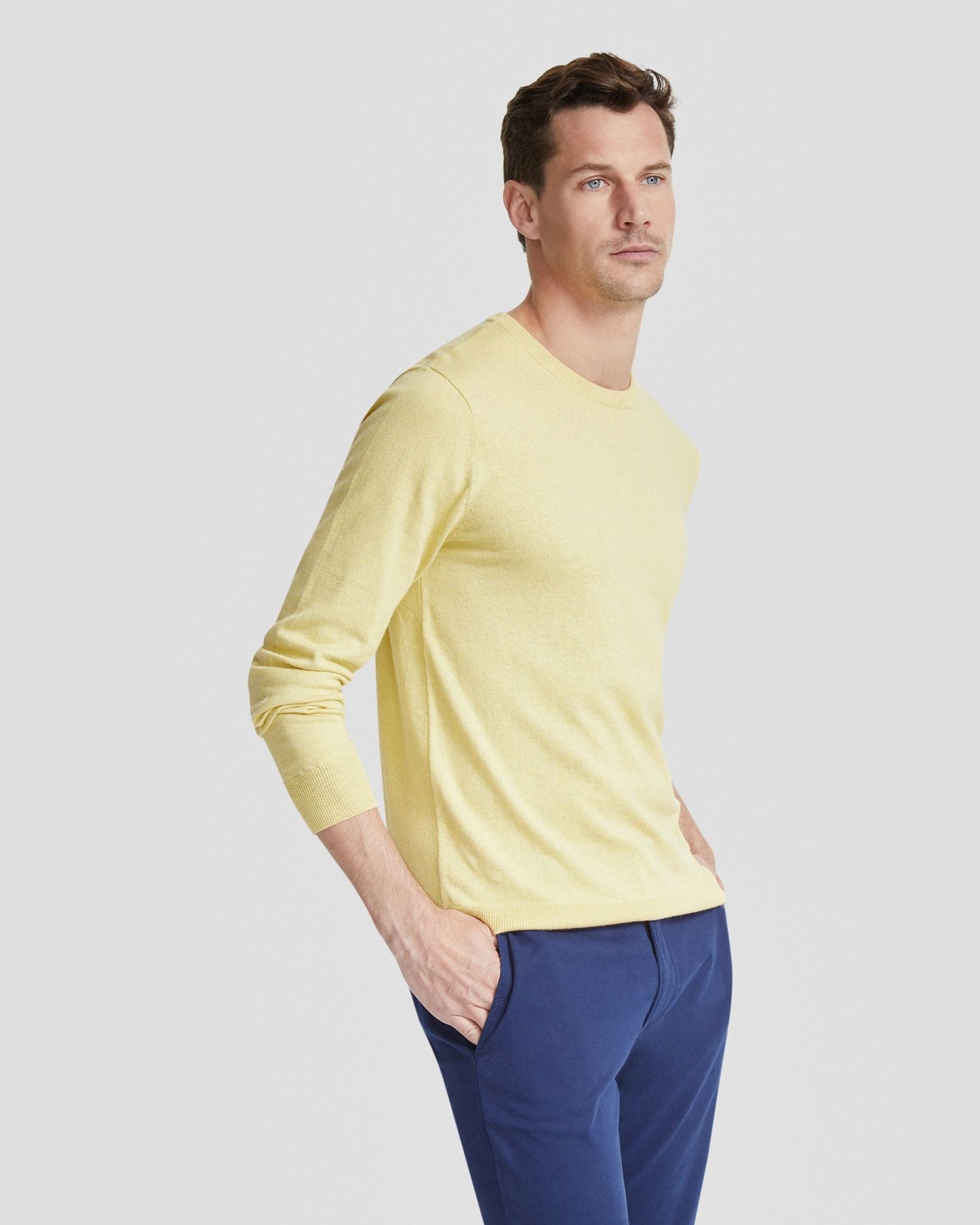 Basic Crew Neck Cashmere Blend Top