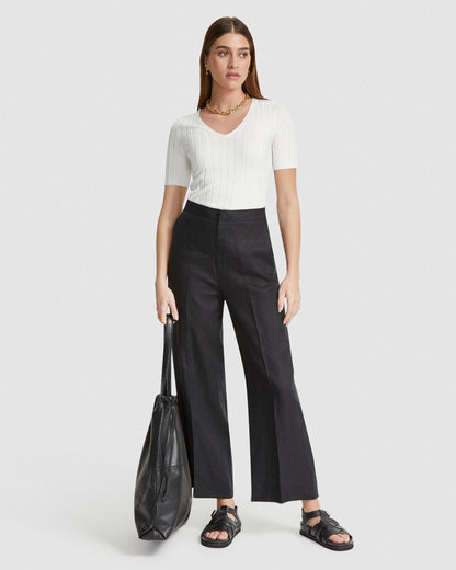 Lucy Rib V-Neck Knitted Top