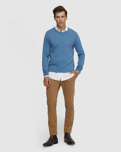 Crew Neck Cotton Cashmere Knit
