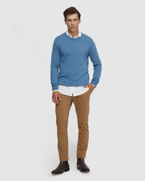 Crew Neck Cotton Cashmere Knit
