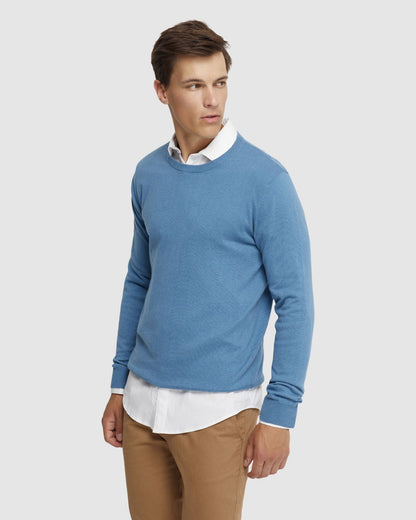 Crew Neck Cotton Cashmere Knit