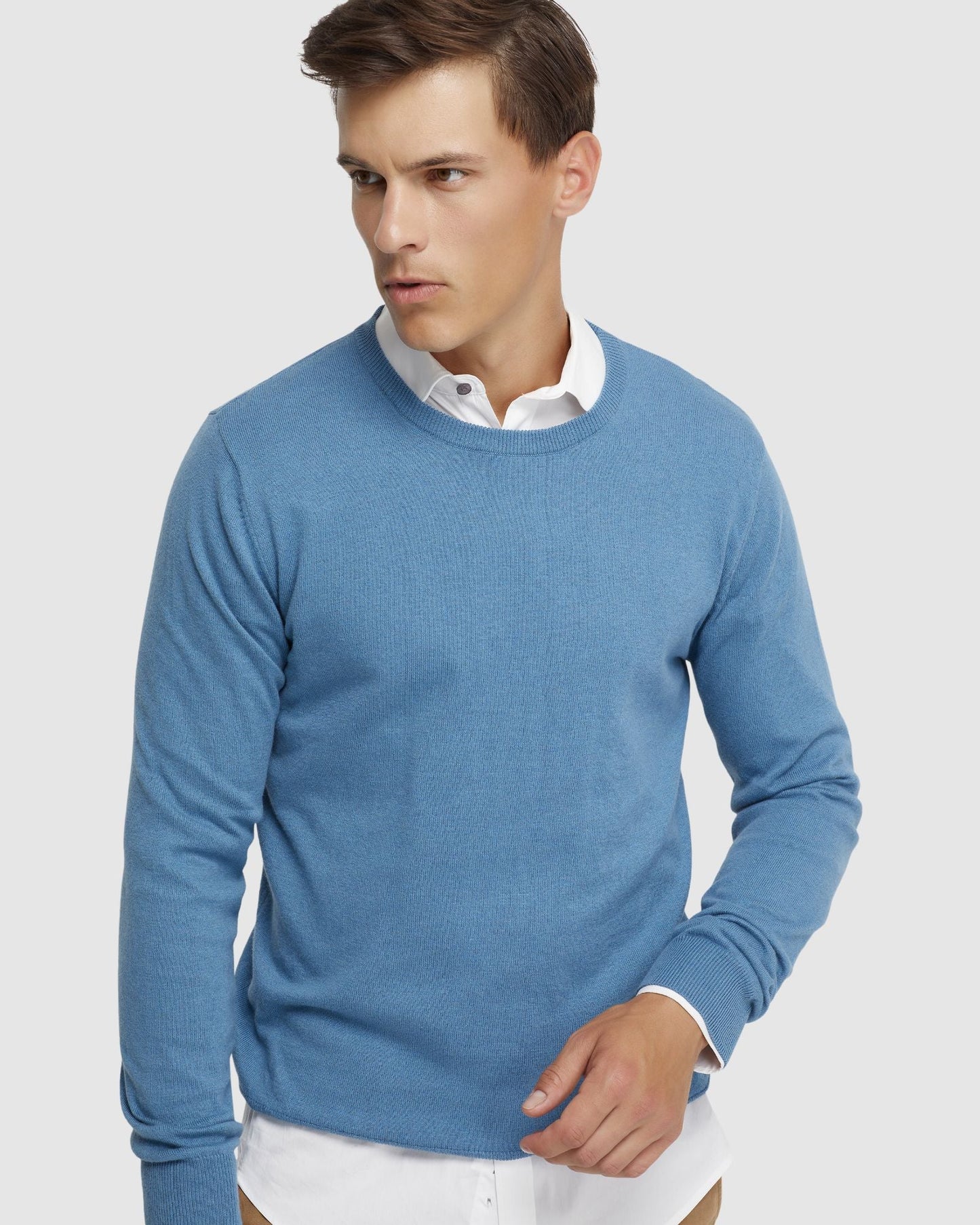 Crew Neck Cotton Cashmere Knit