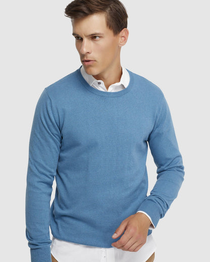 Crew Neck Cotton Cashmere Knit