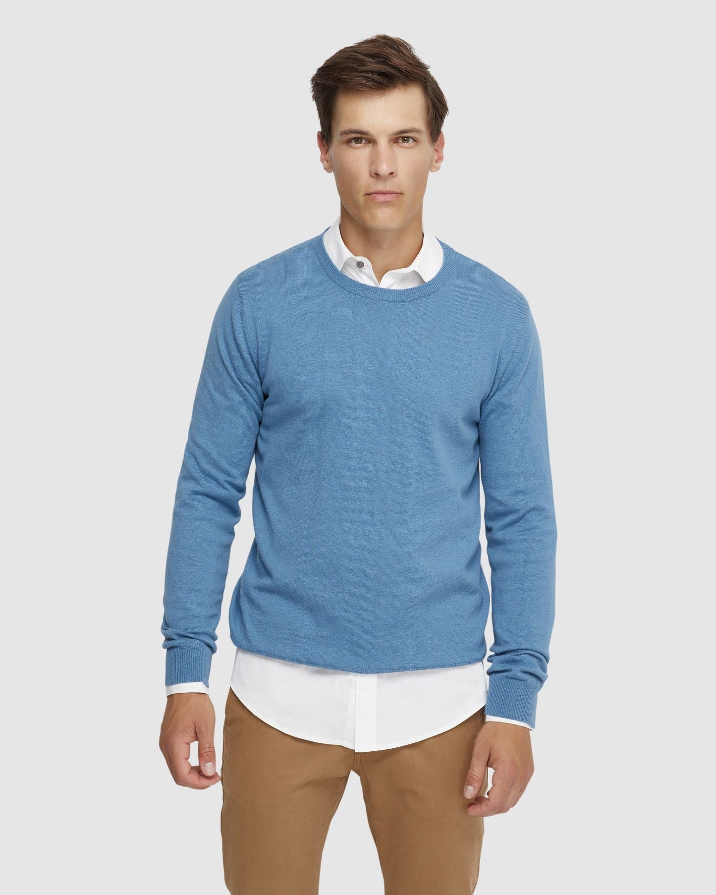 Crew Neck Cotton Cashmere Knit