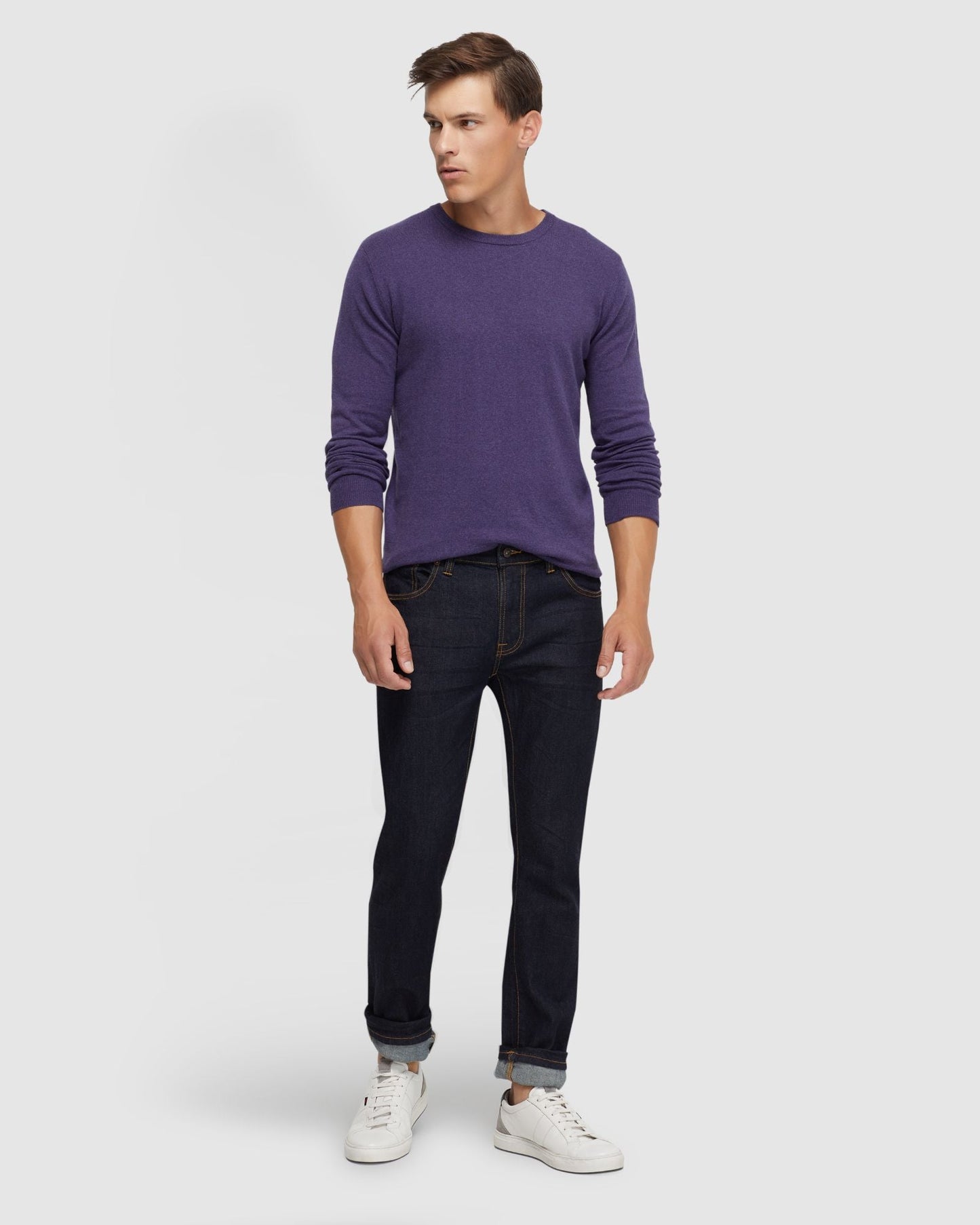 Crew Neck Cotton Cashmere Knit