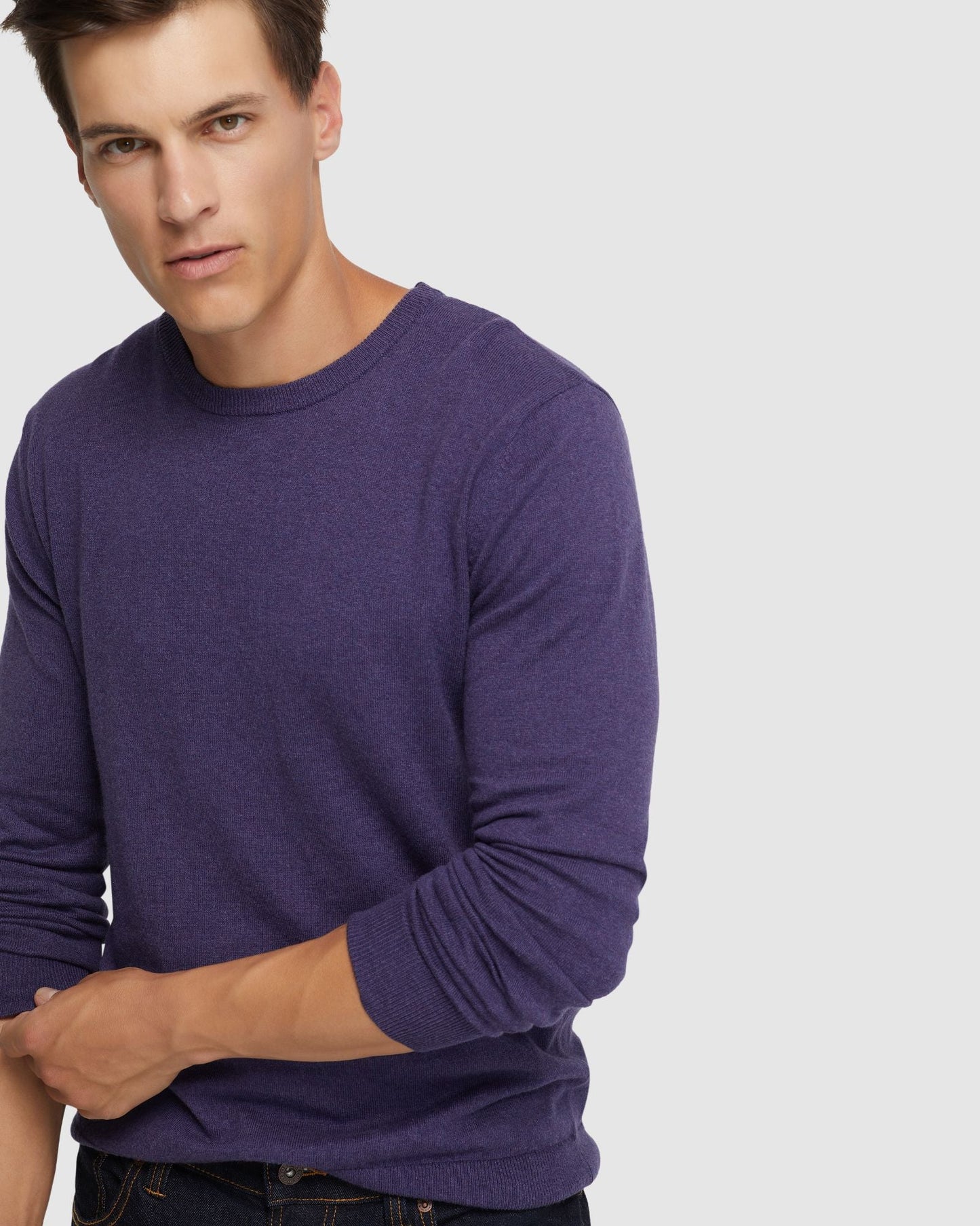 Crew Neck Cotton Cashmere Knit