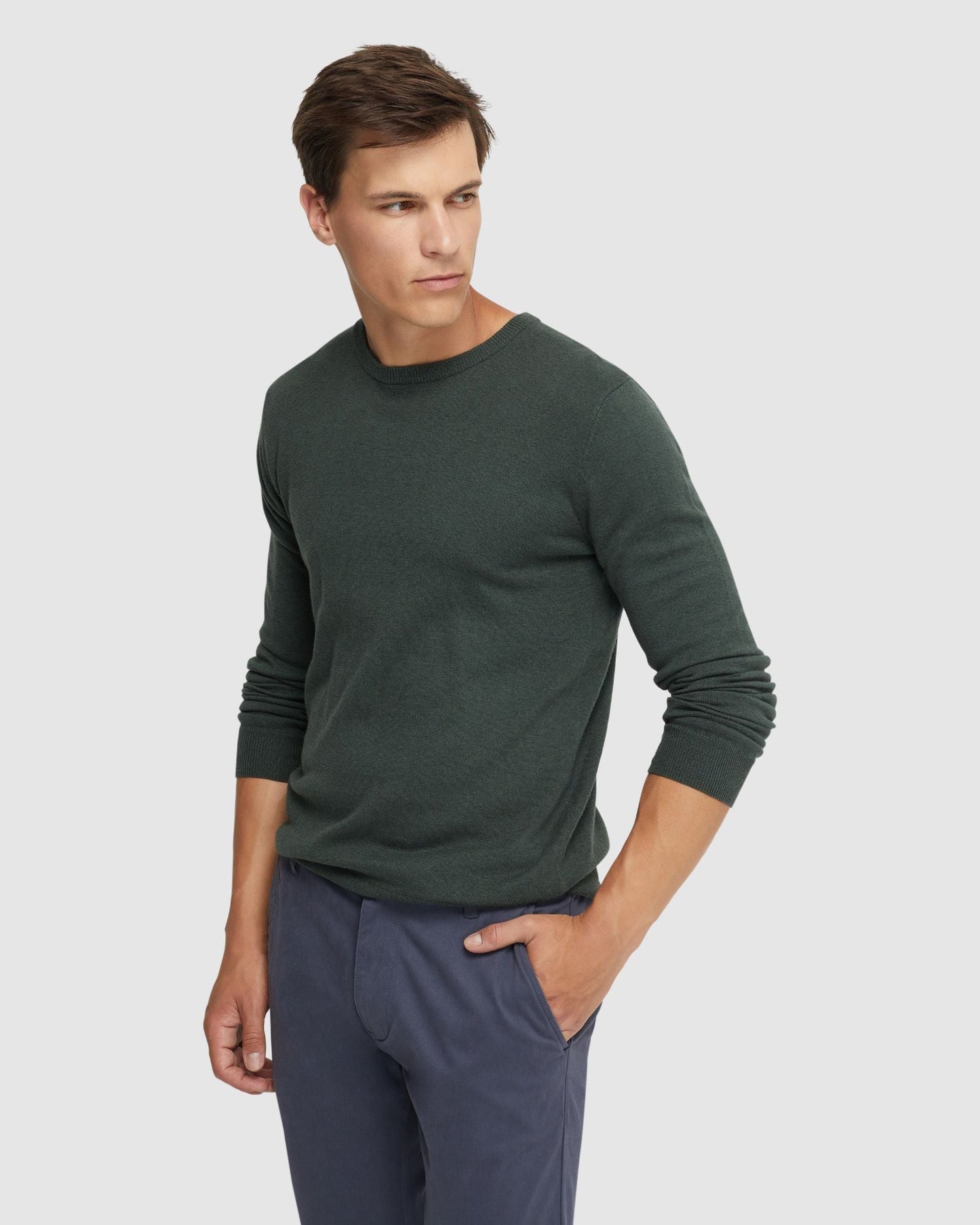 Crew Neck Cotton Cashmere Knit