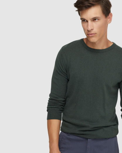 Crew Neck Cotton Cashmere Knit