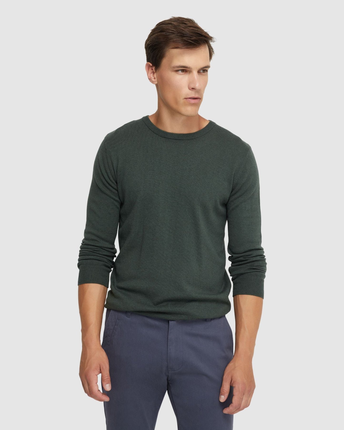 Crew Neck Cotton Cashmere Knit