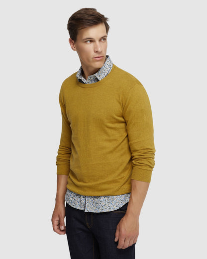 Crew Neck Cotton Cashmere Knit